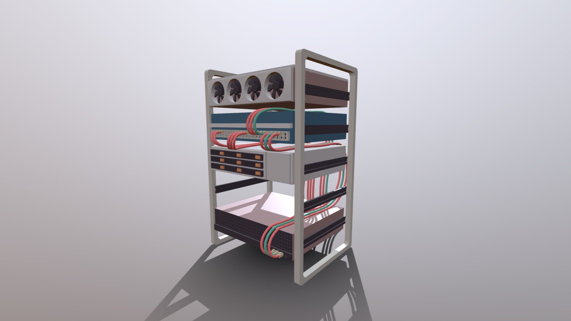 server-rack-auto-uv - 3D model by Ty Underwood (@tyunderwood) [67d8cb7 ...