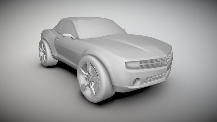 Camaro highpoly (stylized) 3D Model