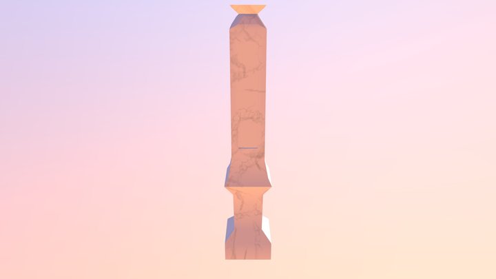 Pedestal Textured 3D Model