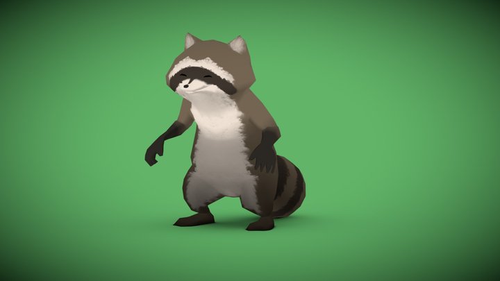 Cute Raccoon 🦝 3D Model