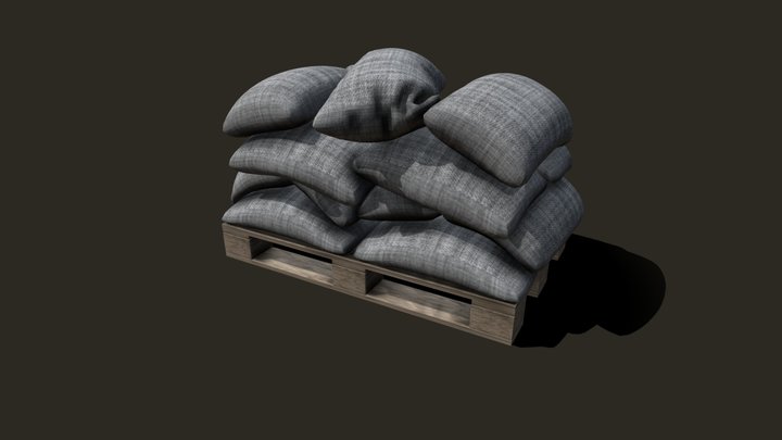 FlourBagsPallet 3D Model