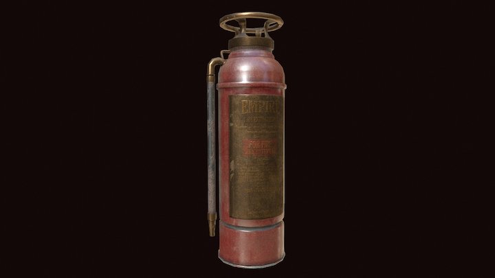 Fire Extinguisher Damaged 3D Model