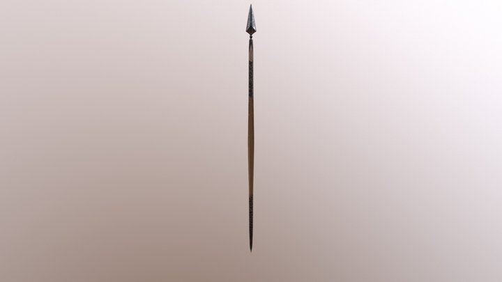 Low poly spear 3D Model
