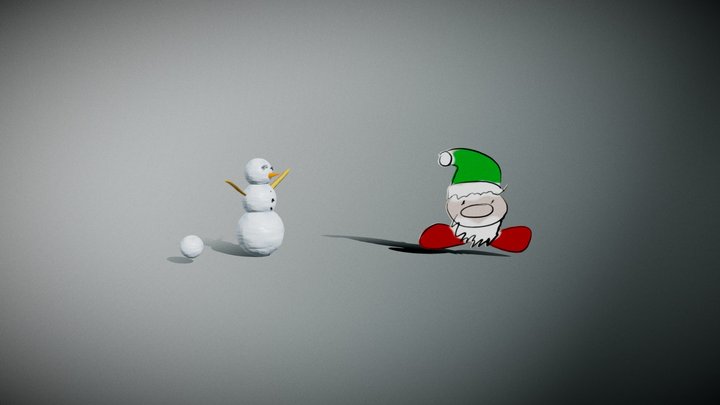 Snowball fight 3D Model