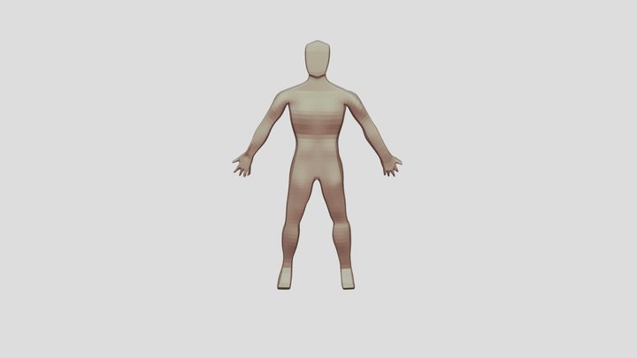 Medioum poly character (rigged) 3D Model