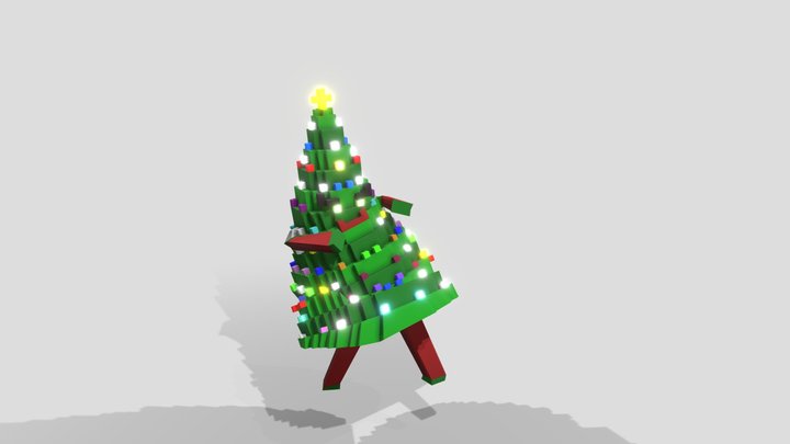 Happy Christmas Tree 3D Model