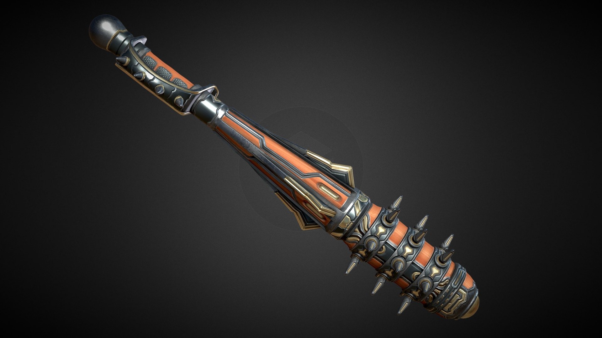Futuristic Mace [Download] Download Free 3D model by Wenedi