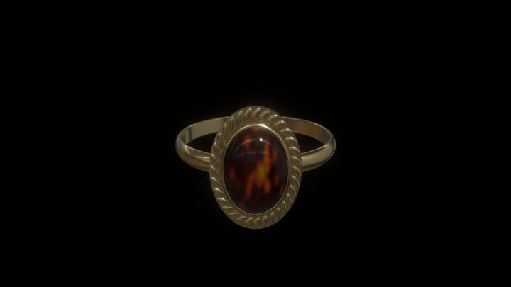Amber ring 3D Model