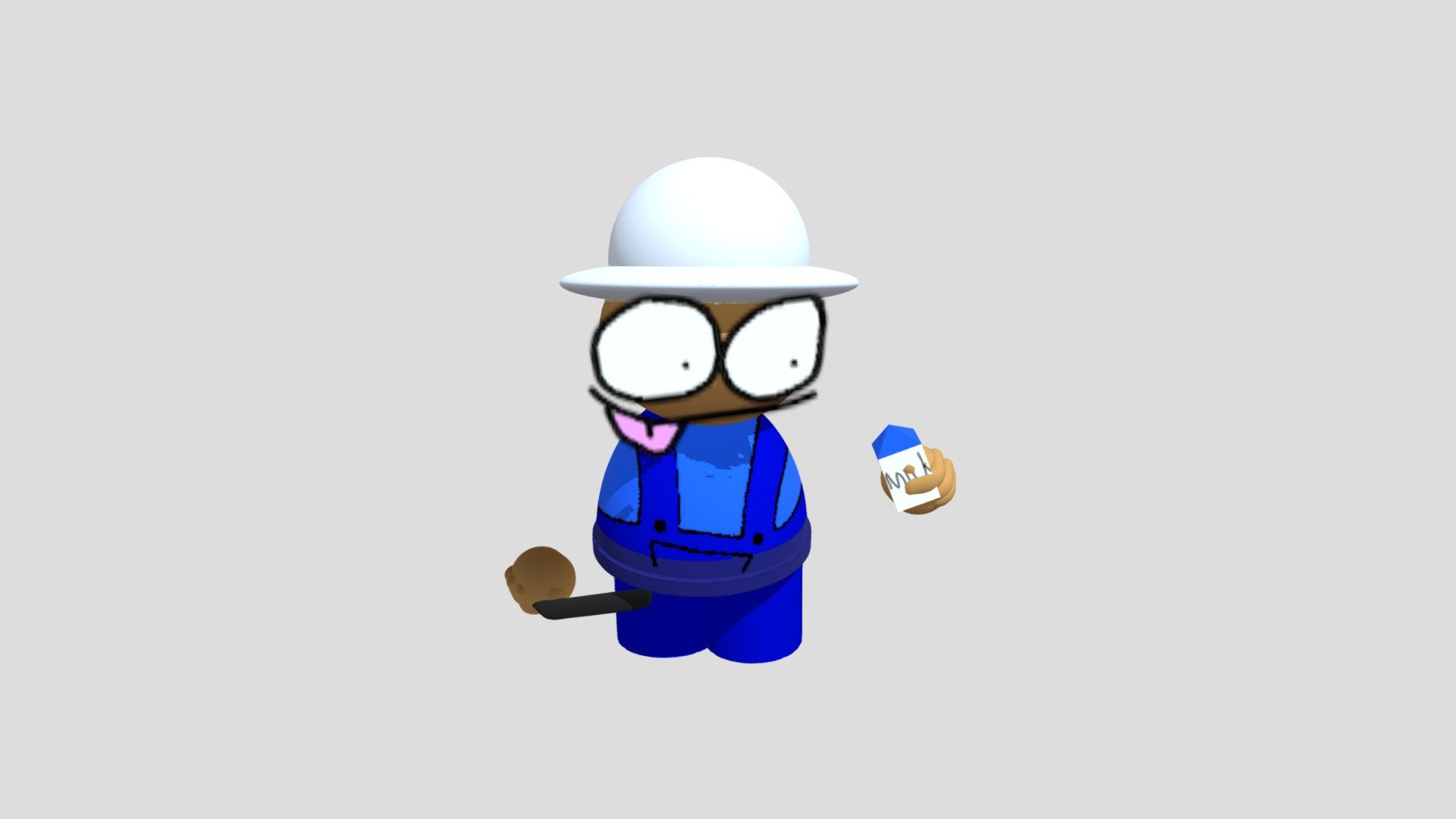 Rambi Holding Milk But With A Gun