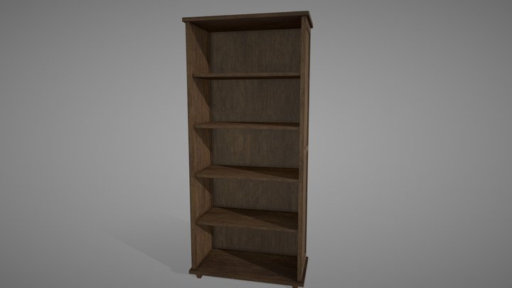 Wooden Shelf 3D Model