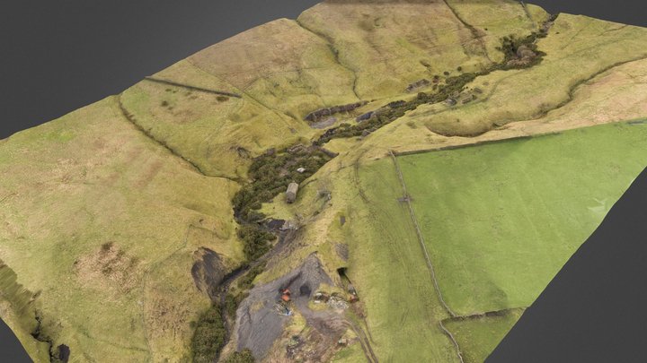 Middle Greenlaws Lead Mine Site Overview 3D Model