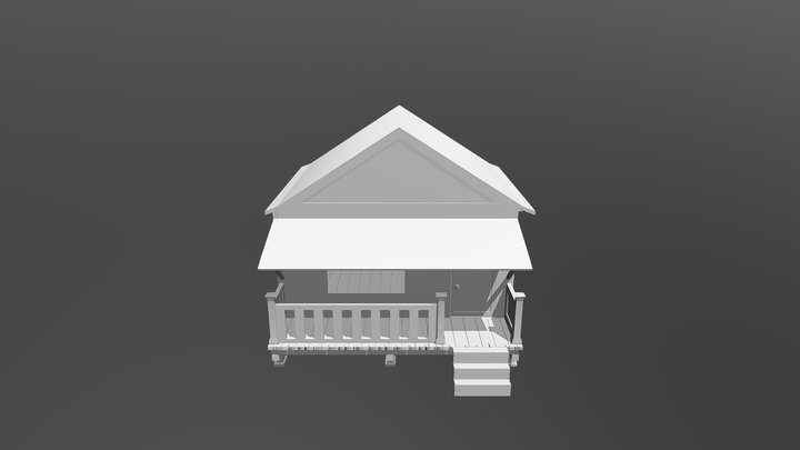 Wood House 3D Model