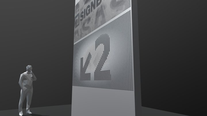 Ombrae 2-View Signage / Wayfinding Example 3D Model