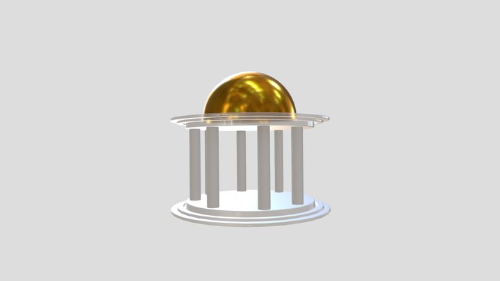 low poly temple 3D Model