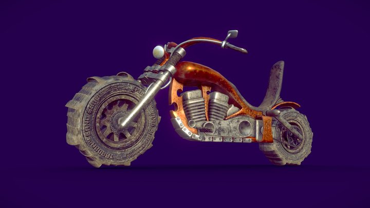 Desert Motorcycle Model 3D Model