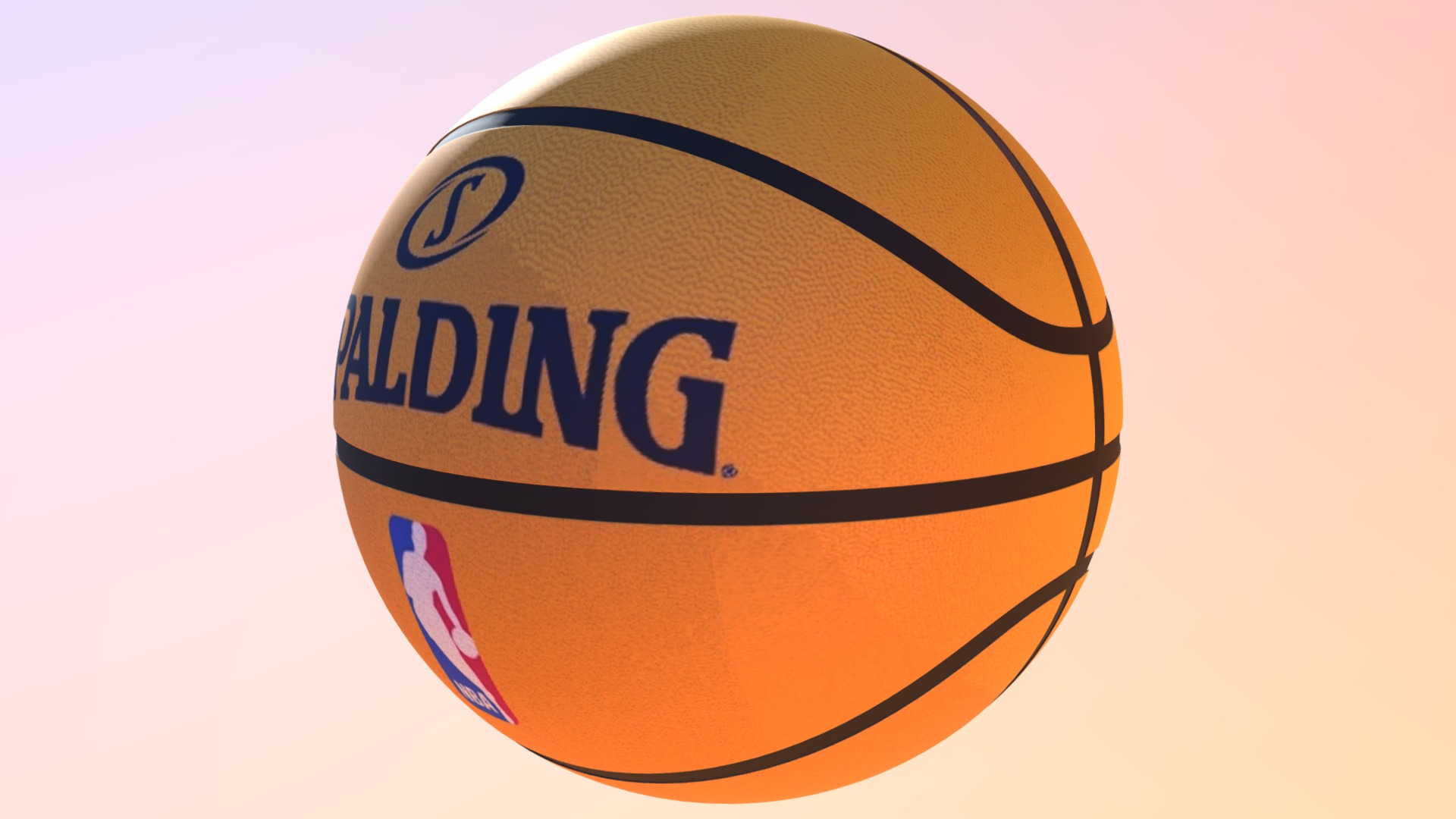 3D model Basket Ball - This is a 3D model of the Basket Ball. The 3D model is about a yellow and black basketball.