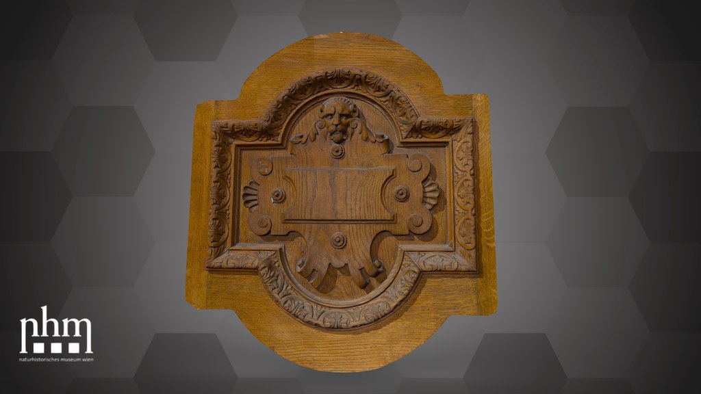 Decorative element on a wooden door