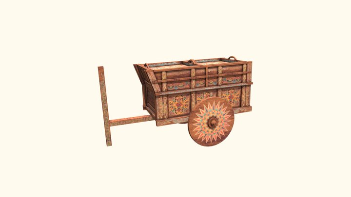 Ottoman - Xe Vận Chuyển Cà Phê (HVK584) 3D Model