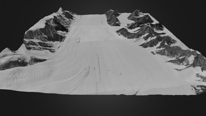 Crane glacier 3D Model