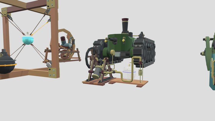 Steam Boy Colorized 3D Model
