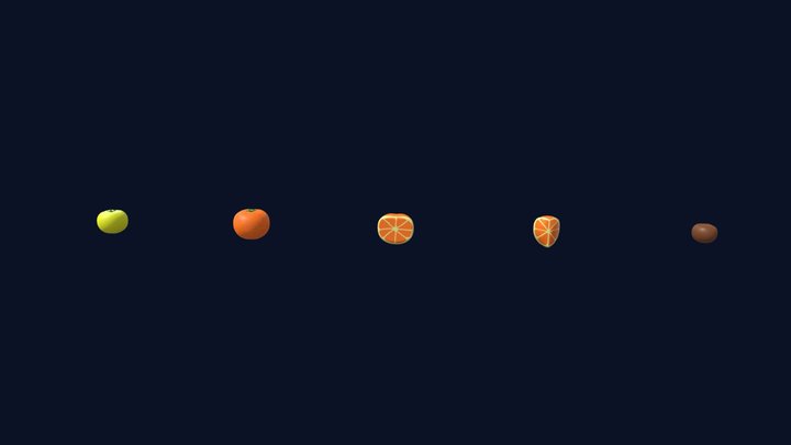 Stylized Fruits Package - LITE  #1 3D Model