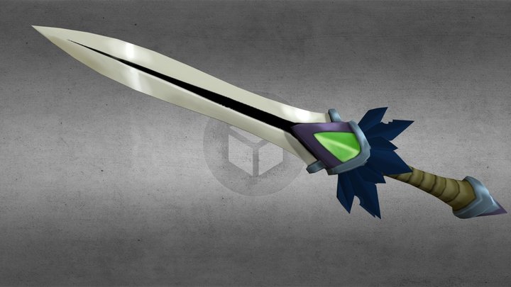 Handpainted Sword 3D Model