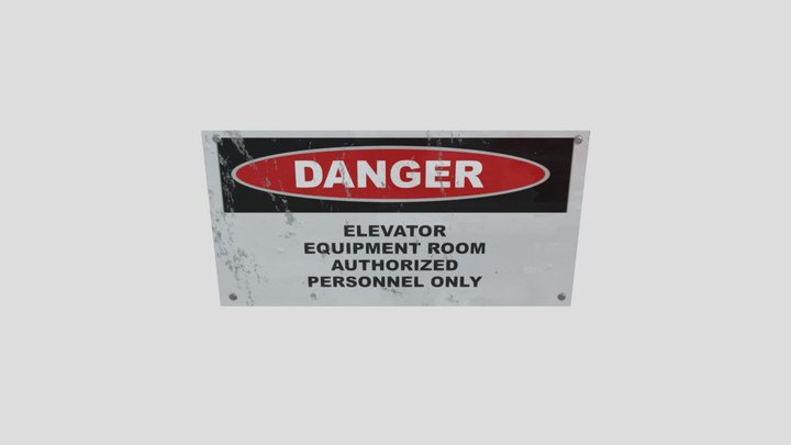 ElevatorEquipmentSign_Quads 3D Model
