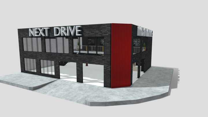 Loja De Carros Com Interior - Brasileiro - 3D Model