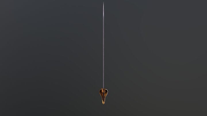 Low Poly Pirate Sword 3D Model