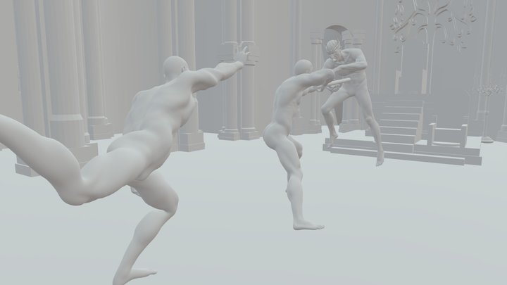 Death Of Priam Interior Exterior Concept Art 3D Model