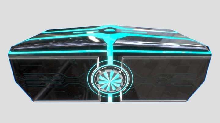 Sci-Fi Futuristic Container 3D Model
