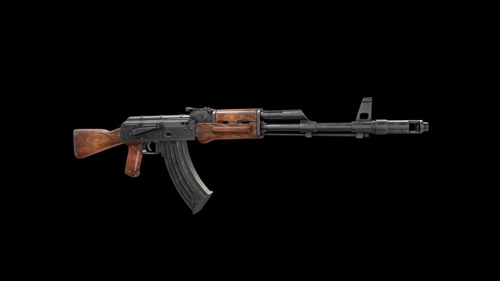 AK-74 game ready 3D Model
