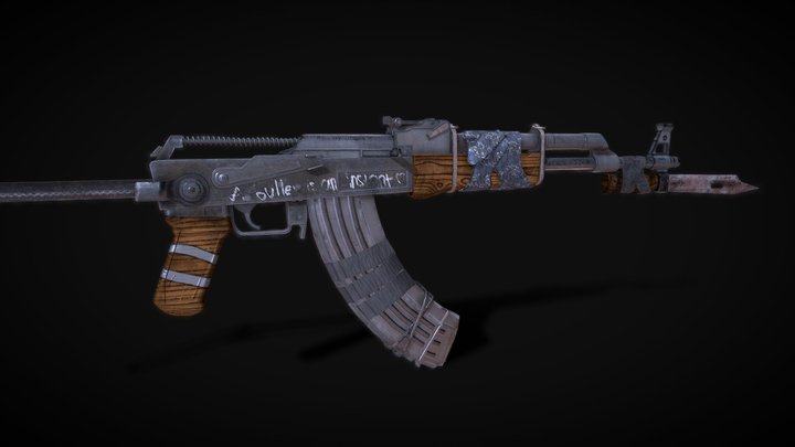 AK post apocalyptic 3D Model