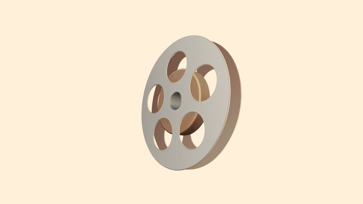 Hollywood Film Reel 3D Model