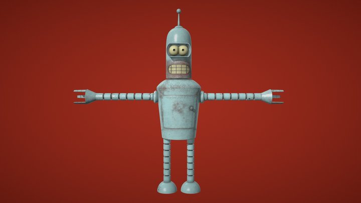 Futurama - Bender - Rusty 3D Model