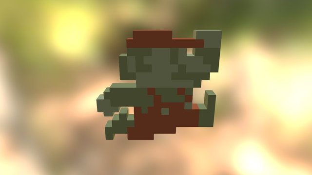8-bit Mario 3D Model
