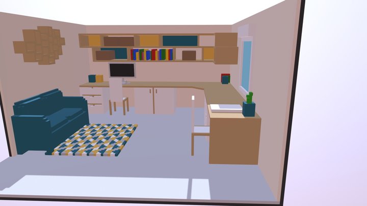 Design Room - Voxel Art 3D Model