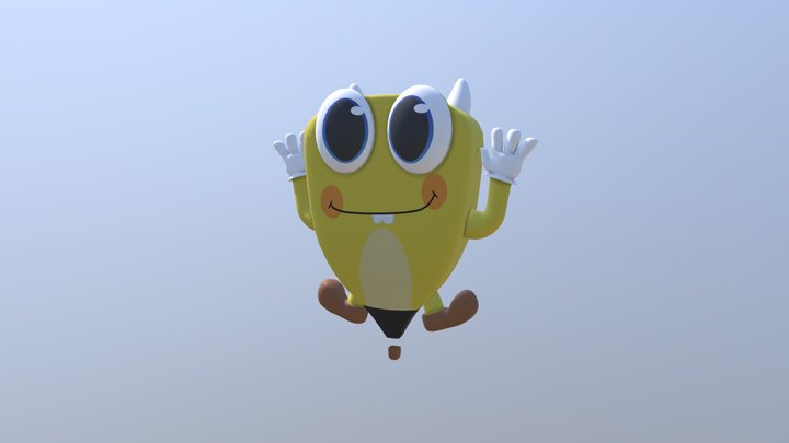 Balloon Baby Monster 2 3D Model