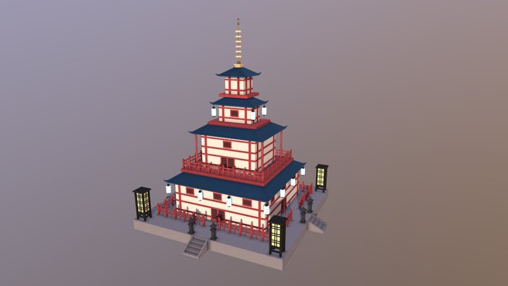 Japanese Pagoda 3D Model