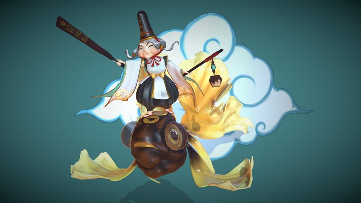 Stylized Creature Assignment, Ebisu 3D Model