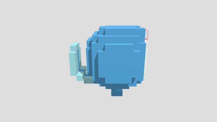 poliwag voxel pokemon 3D Model