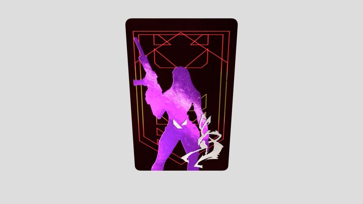 Valorant Reyna Trading Card 3D Model
