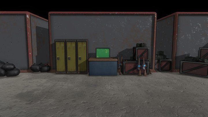 Game Jam - Alleyway Armory 3D Model