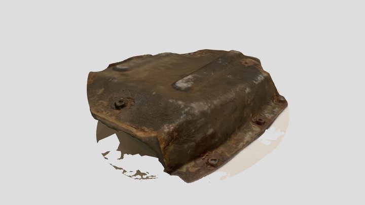 Rusty Metal Car Part 3D Model