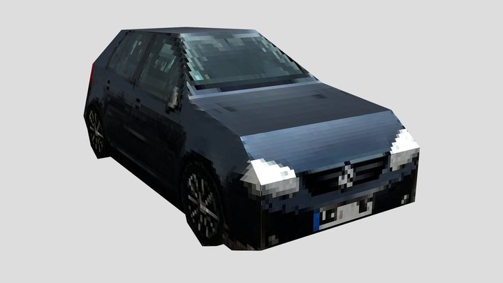 Volkswagen Golf V - PS1 Low Poly – Free 3D Model STL