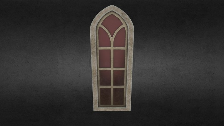 A Small Gothic Window 3D Model