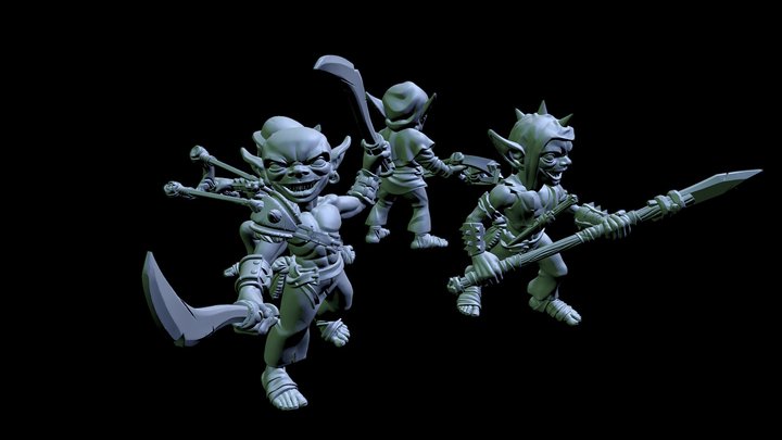 Goblin Squad 32mm scale 3D Model