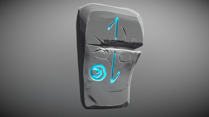 Runic Stone Grave. 3D Model