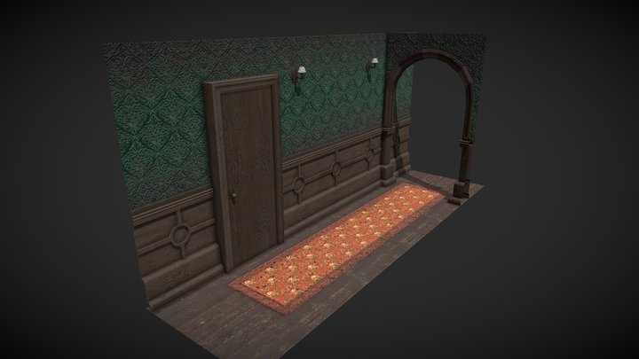Haunted Hallway 3D Model