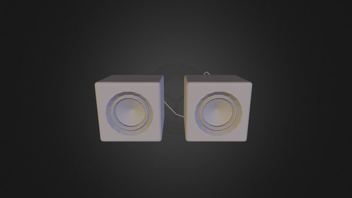 Desktop Speakers 3D Model
